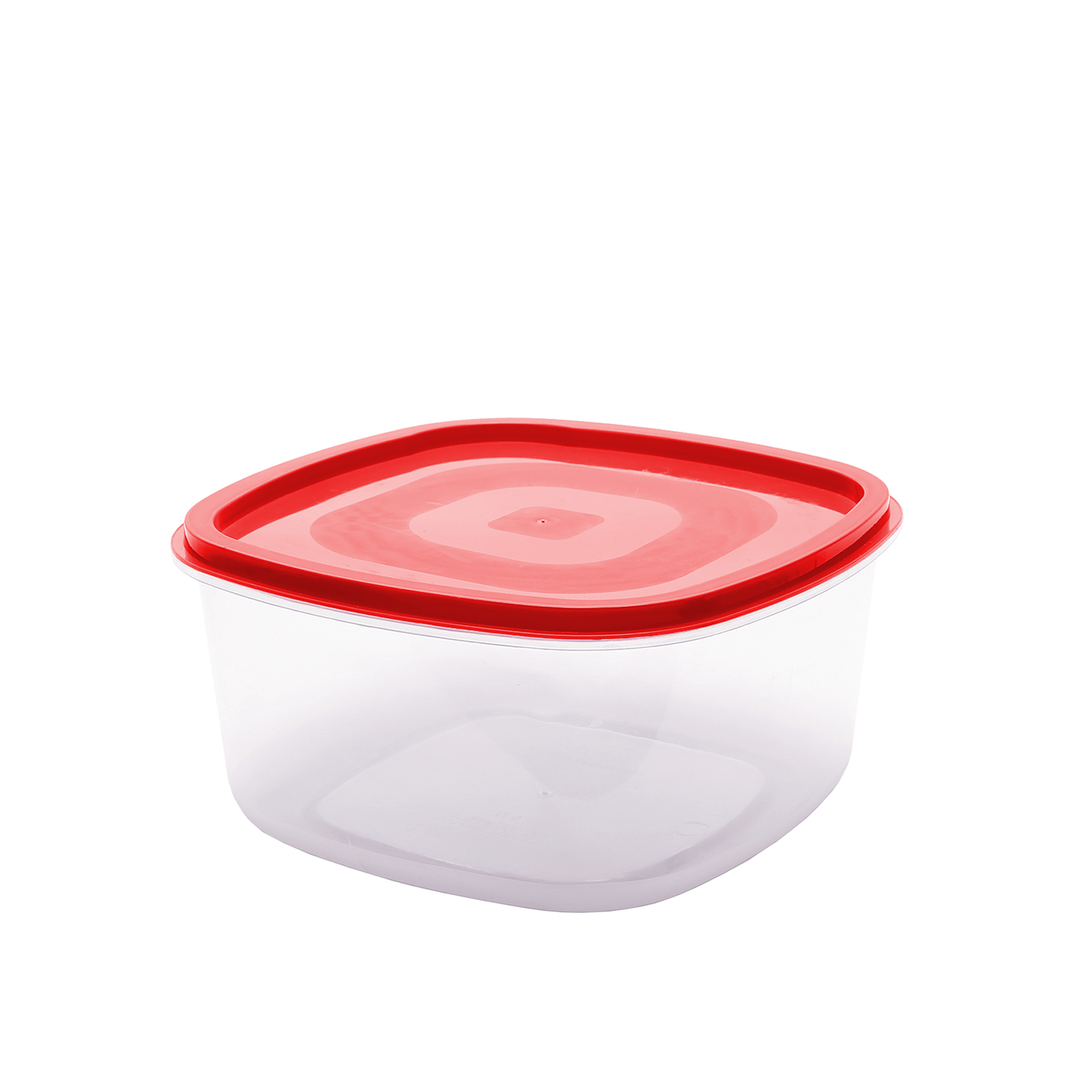 POTE QUADRADO 0.4L - TAMPA VERMELHA