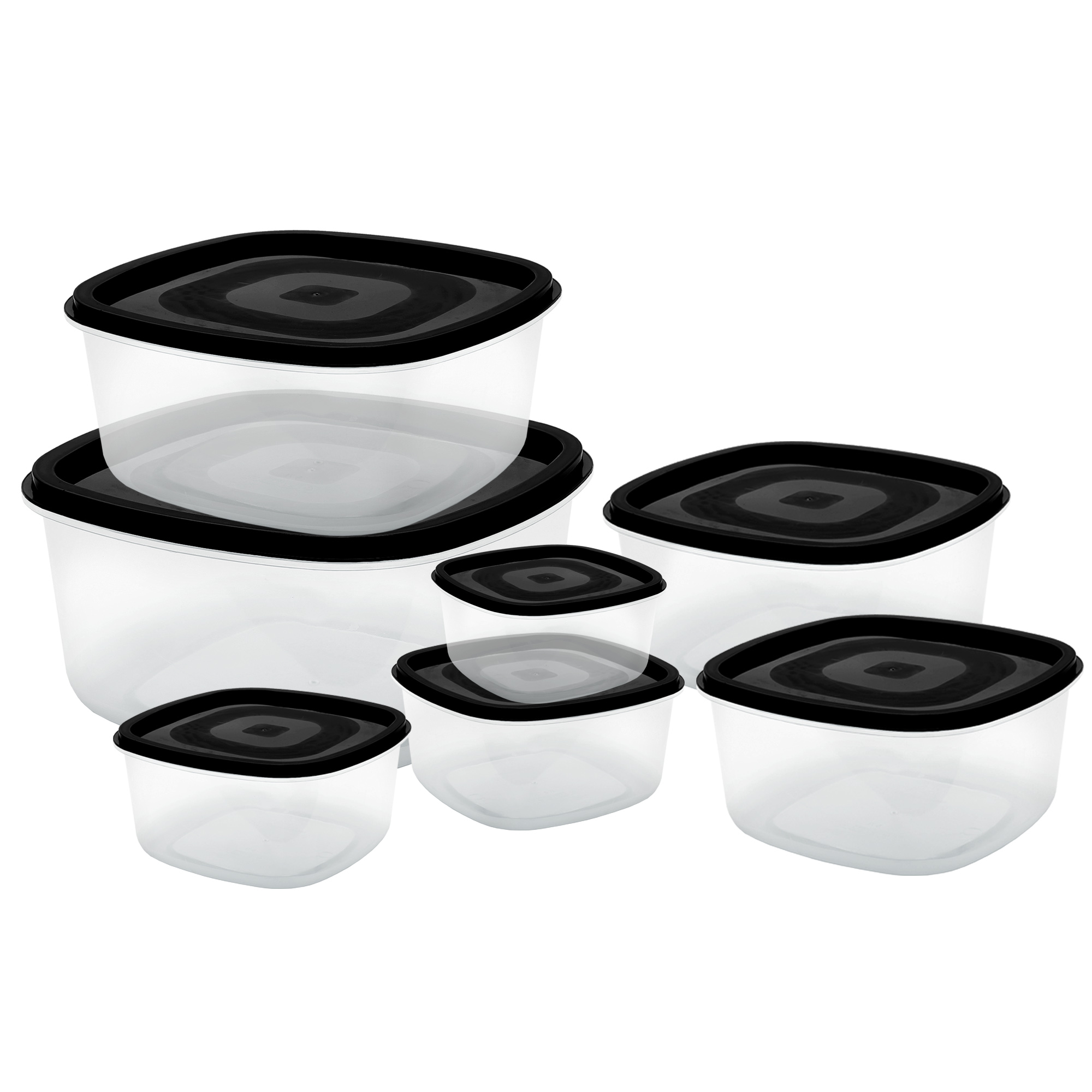 CONJ. 7 POTES QUADRADOS