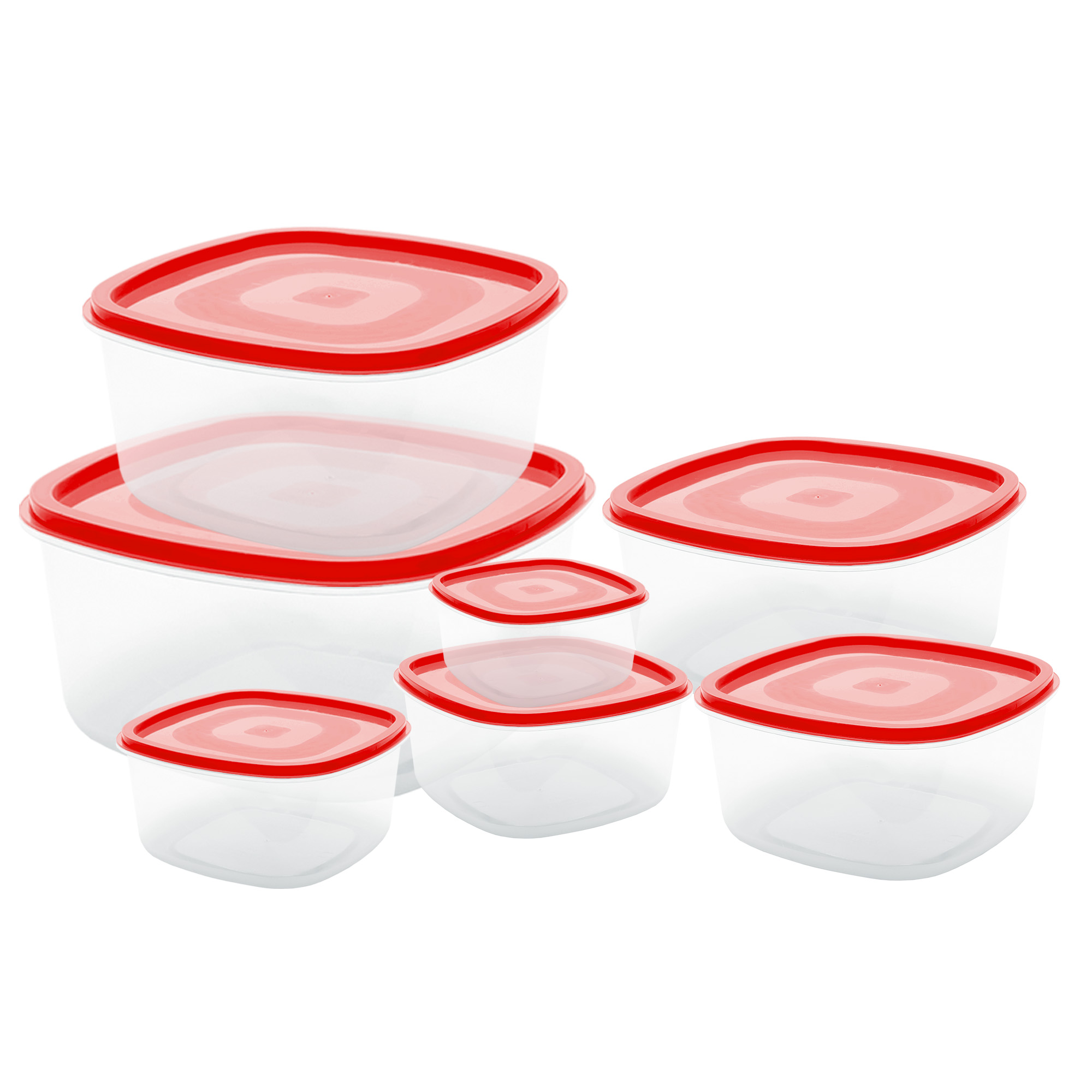 CONJ. 7 POTES QUADRADOS