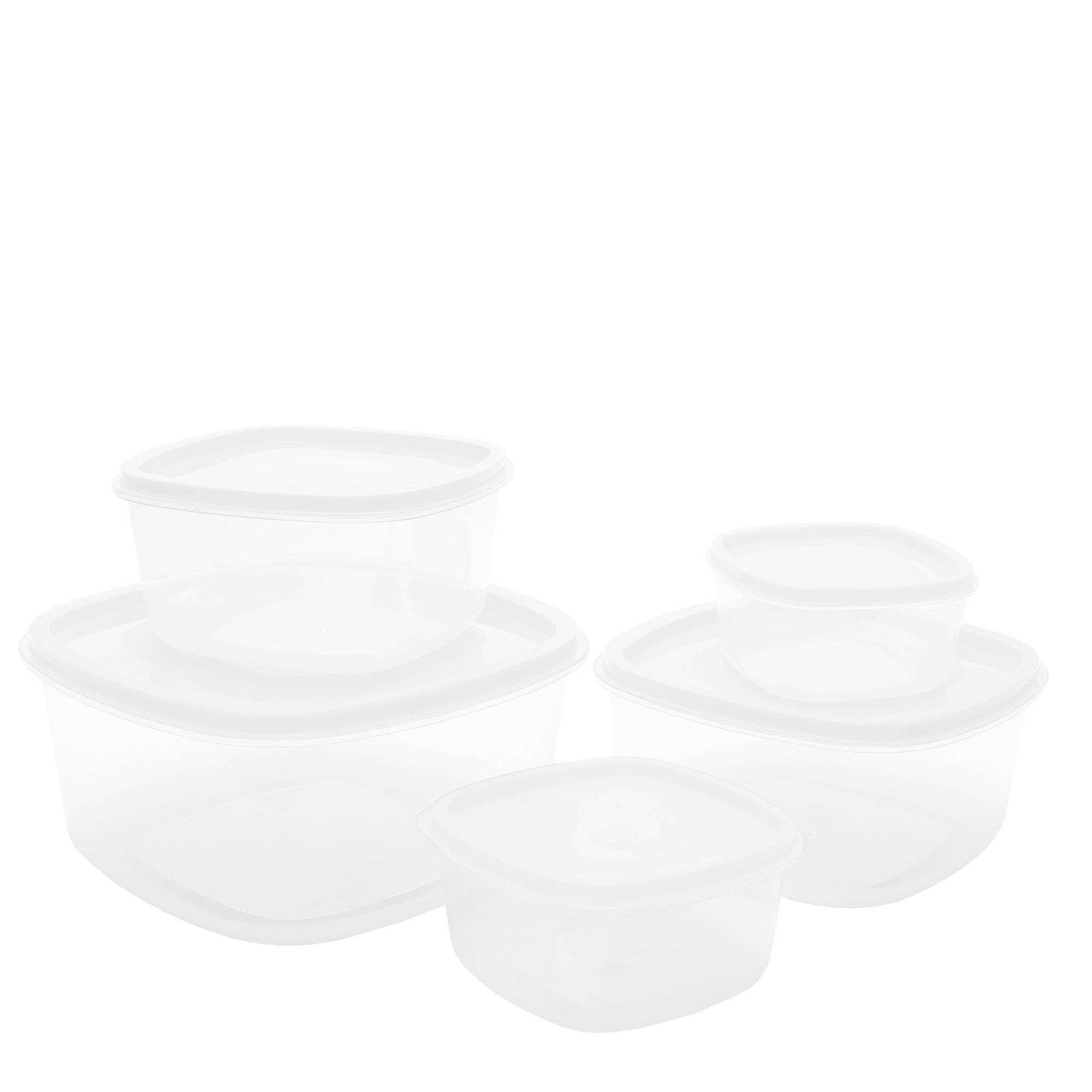 CONJ. 5 POTES QUADRADOS