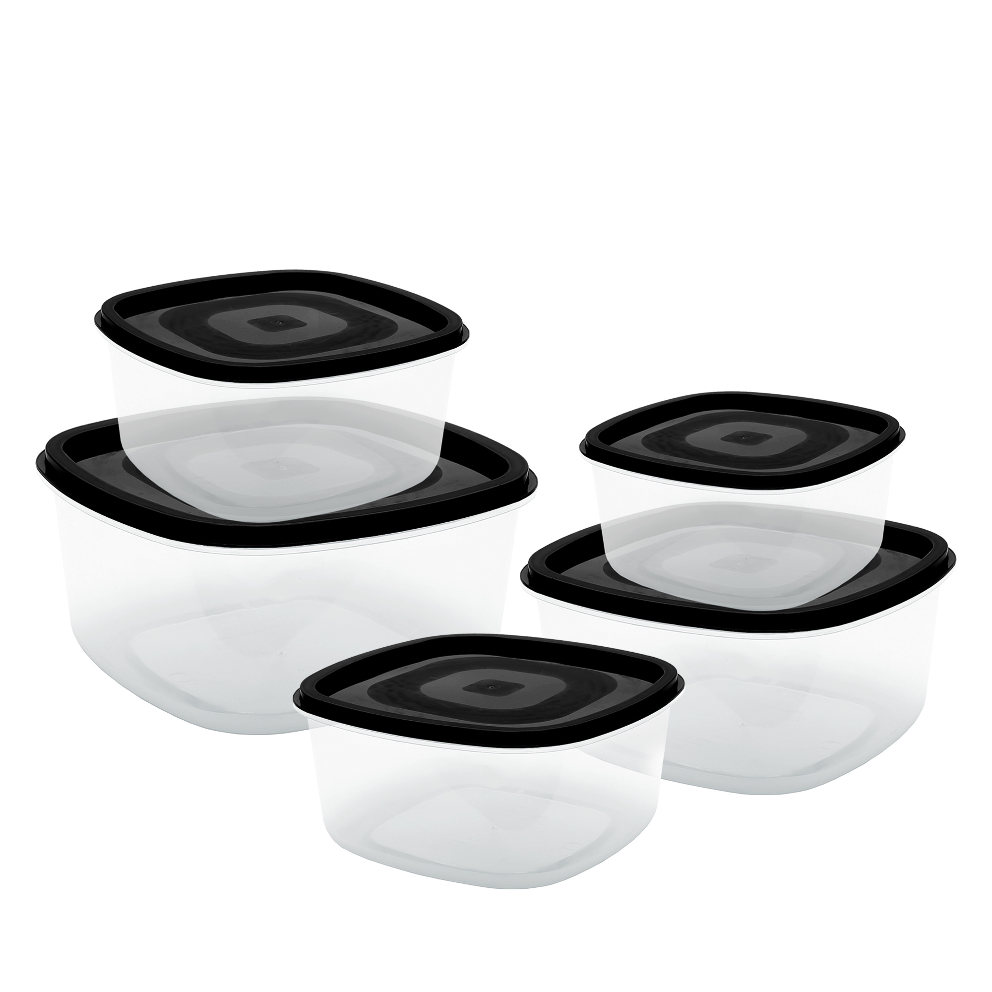 CONJUNTO COM CONJ.COM 5 POTES QUADRADOS 