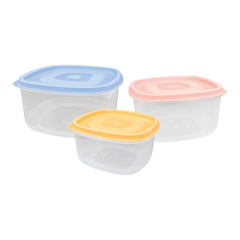 CONJ. 3 POTES QUADRADOS G