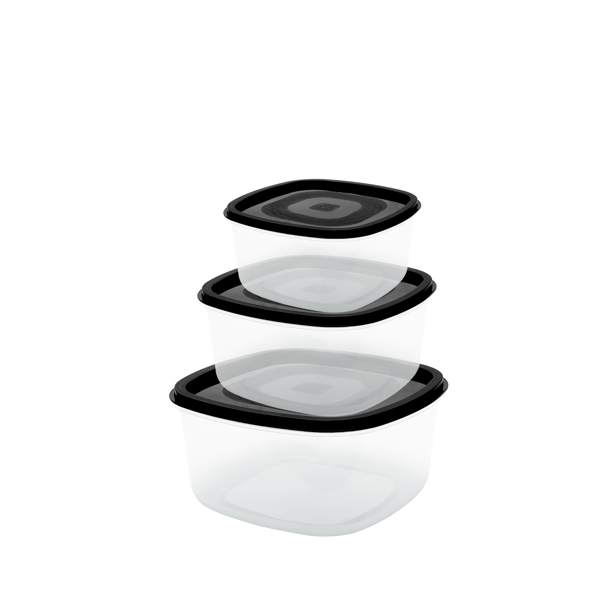 CONJ. 3 POTES QUADRADOS  P