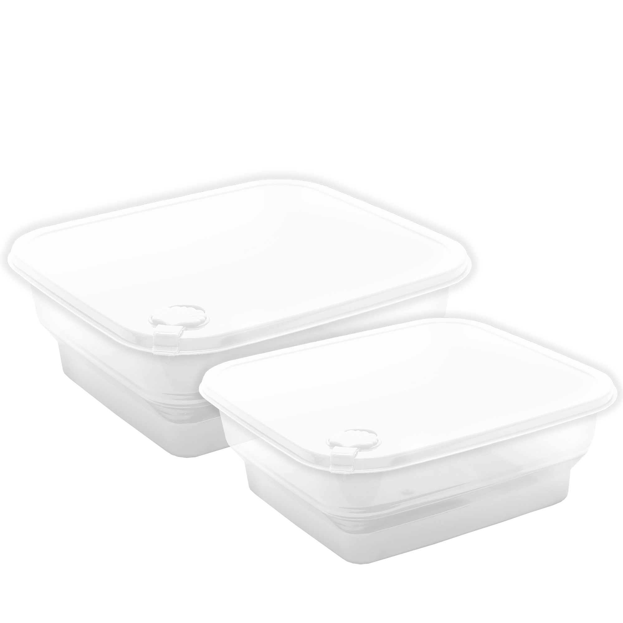 CONJ. 2 POTES CONCHA QUADRADOS PM