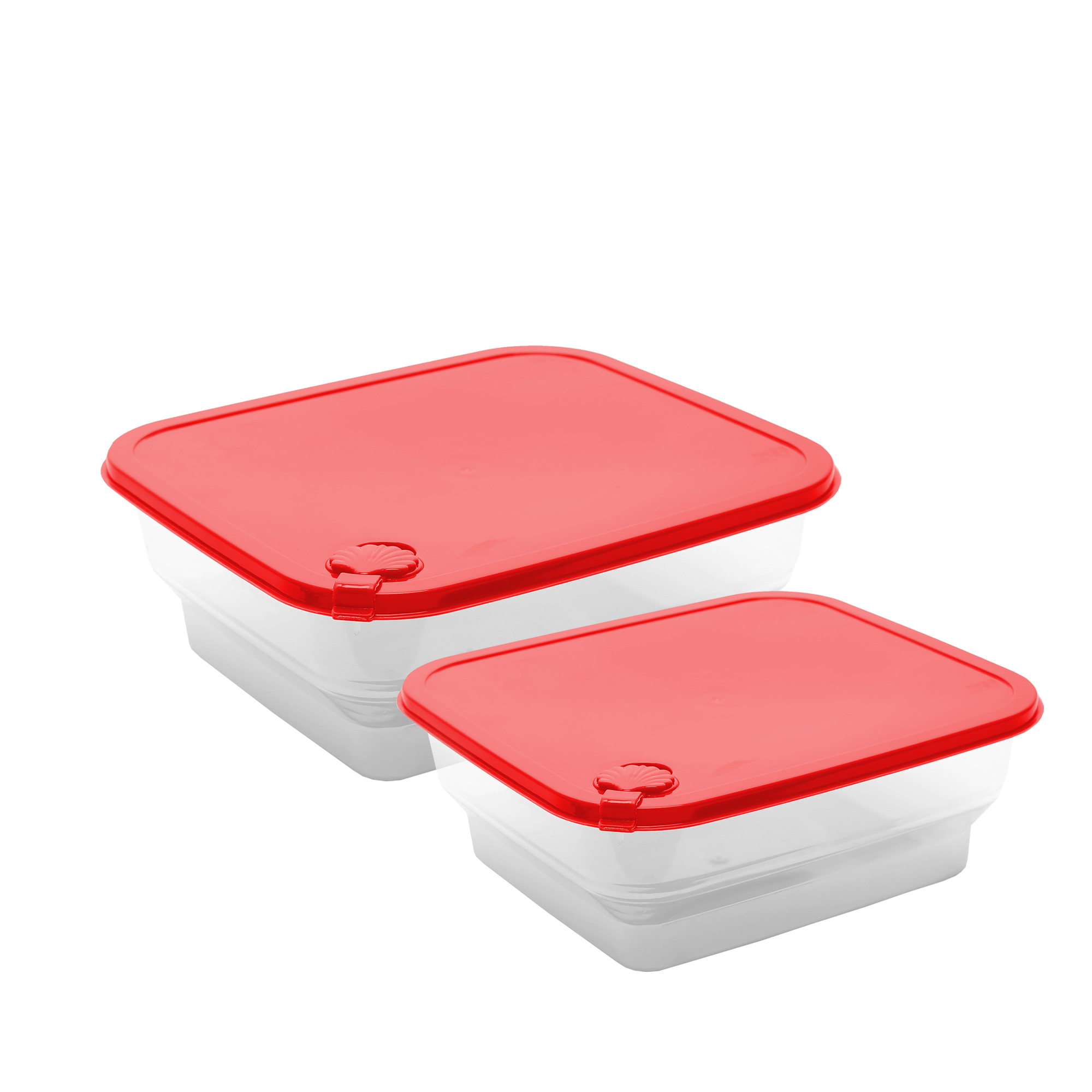 CONJ. 2 POTES CONCHA QUADRADOS M E G, COM 1.6L E 2.4L