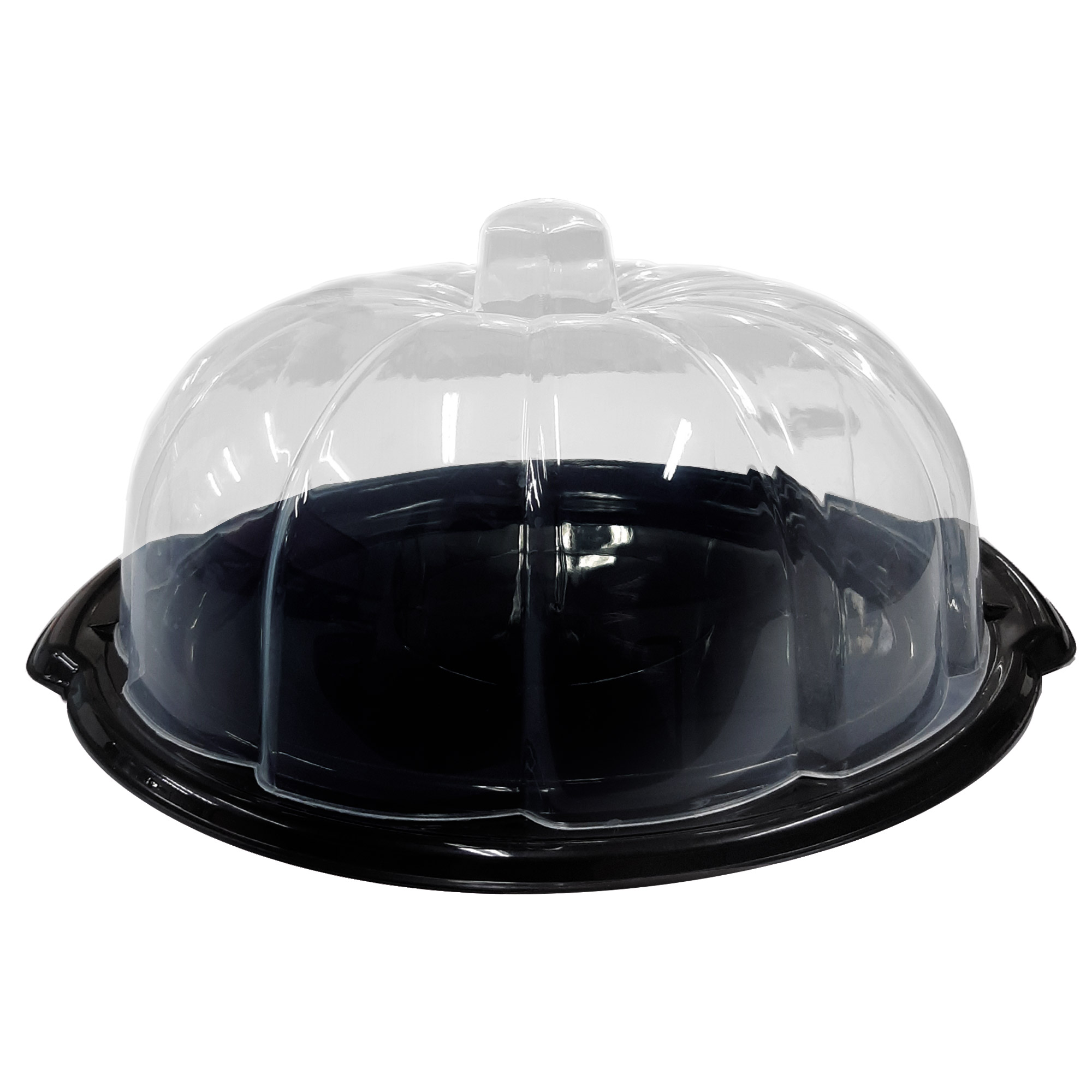 BOLEIRA REDONDA COM TAMPA - PRETA